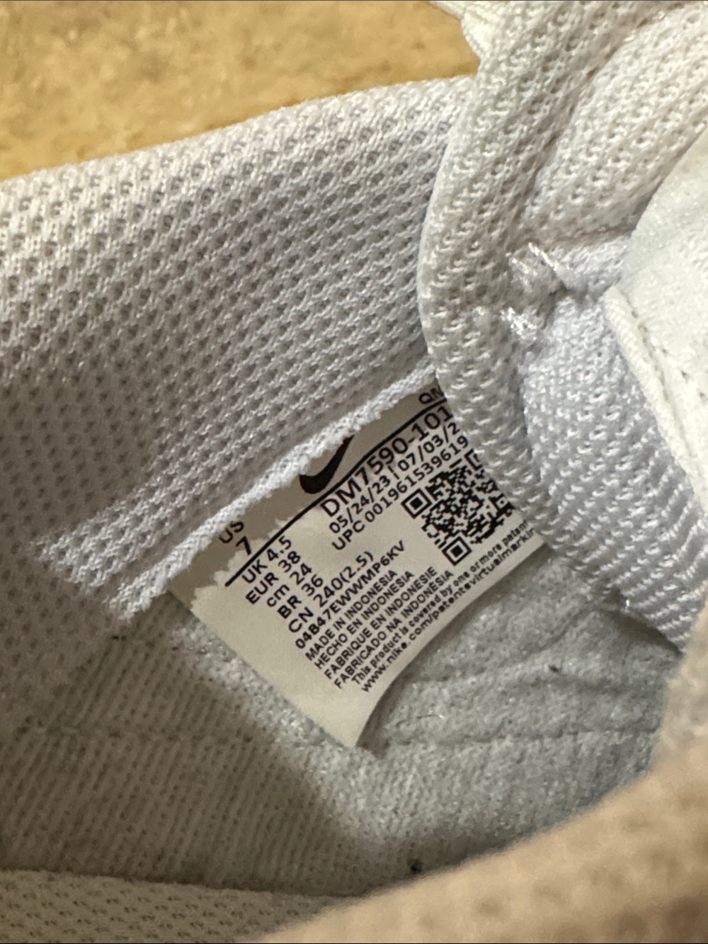 Nike Women’s All-White Low Platform Sneakers - Picture 5 of 5
